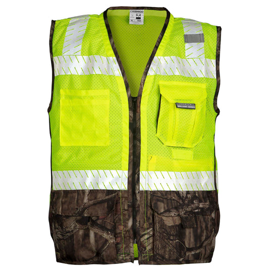 Yellow/Lime Safety Vest - Kishigo - Reflective Design