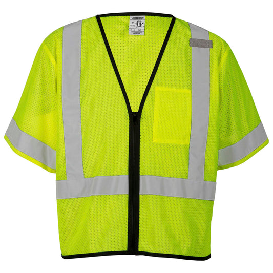Yellow/Lime Safety Vest - Kishigo - Reflective Design