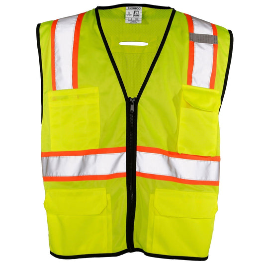 Yellow/Lime Safety Vest - Kishigo - Reflective Design