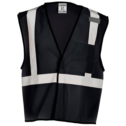 Black Safety Vests - Kishigo - Enhanced Visibility Mesh