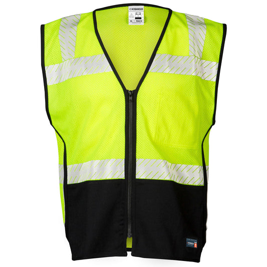 Yellow/Lime Safety Vests - Kishigo - Flame Resistant