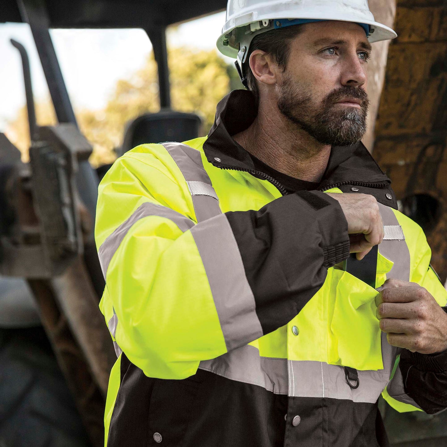 Yellow/Lime Safety Jacket - Kishigo - Ripstop Design