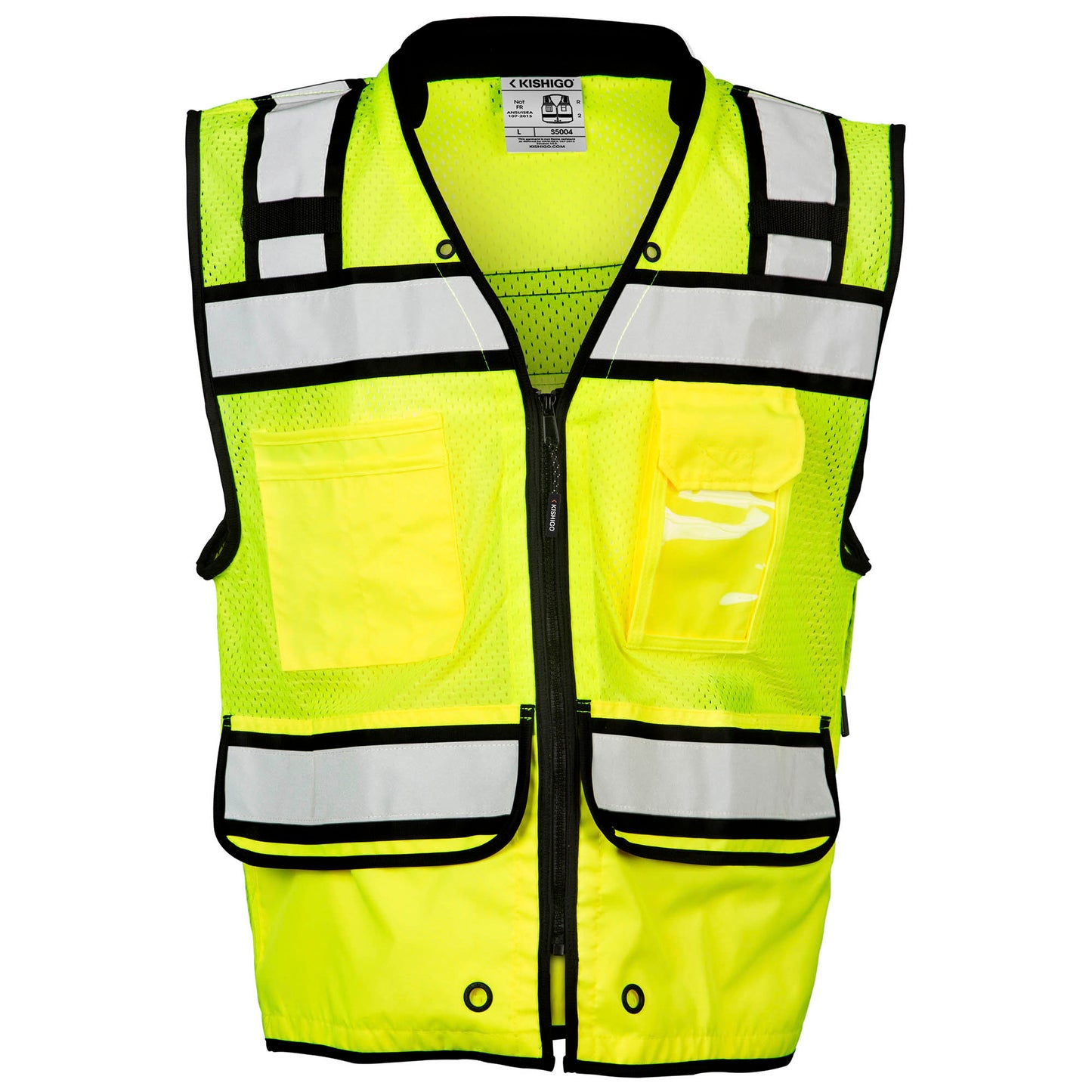 Yellow/Lime Safety Vests - Kishigo - Reflective Design