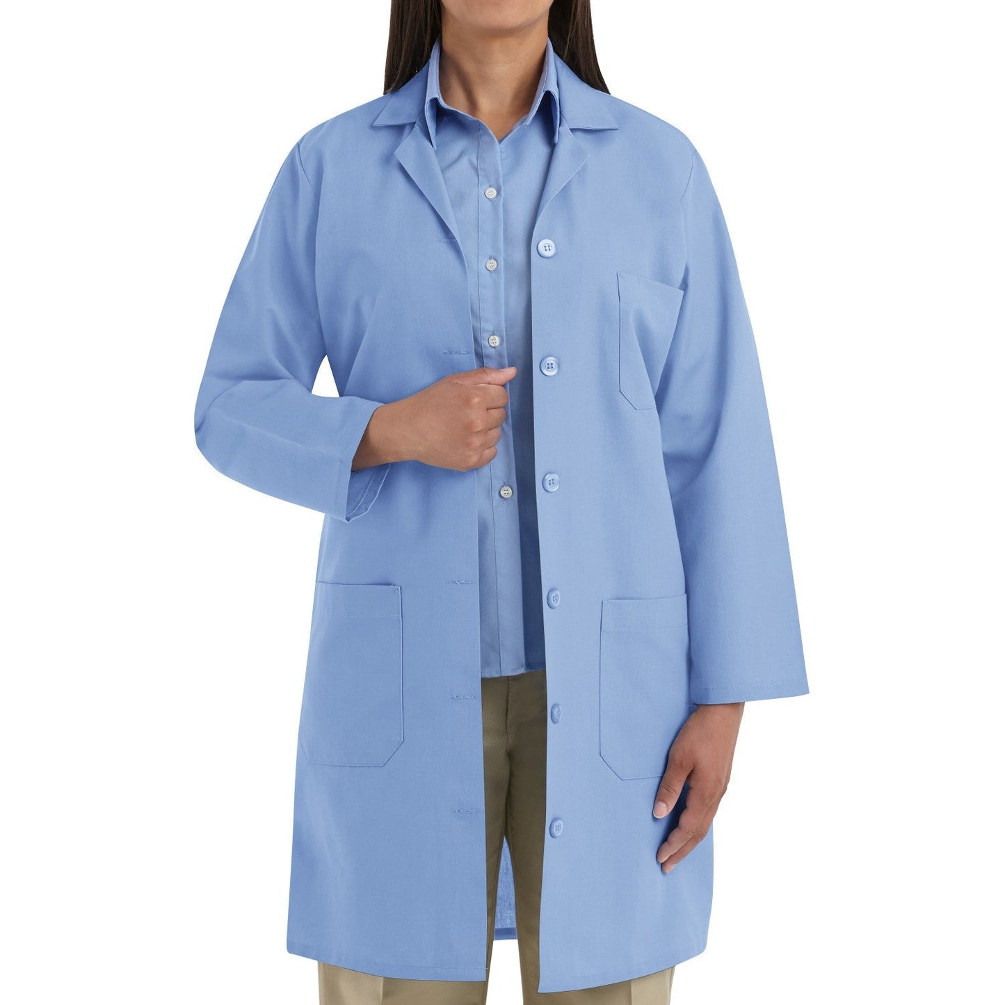 Blue/White Lab Coat - Red Kap - Wrinkle Resistant