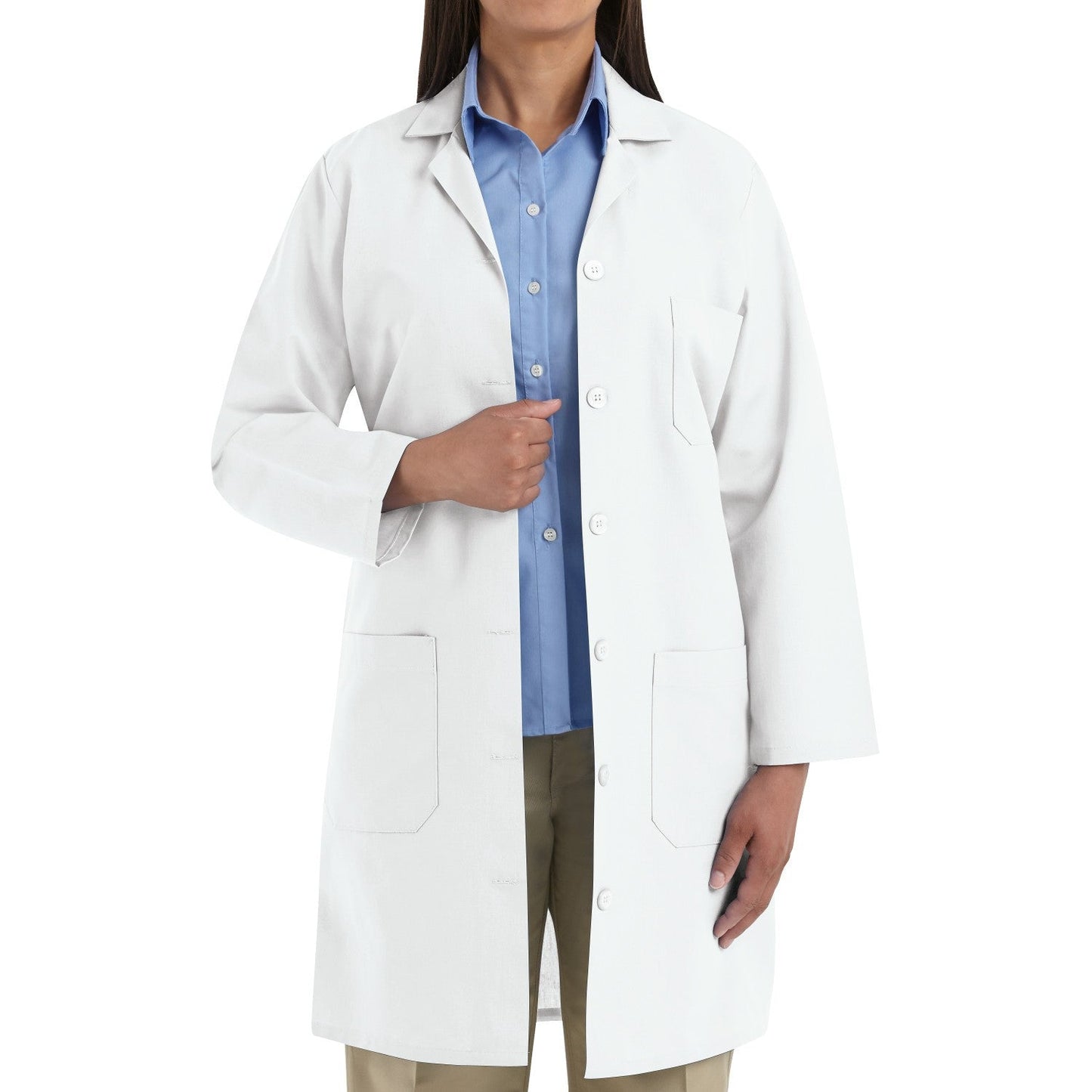 Blue/White Lab Coat - Red Kap - Wrinkle Resistant