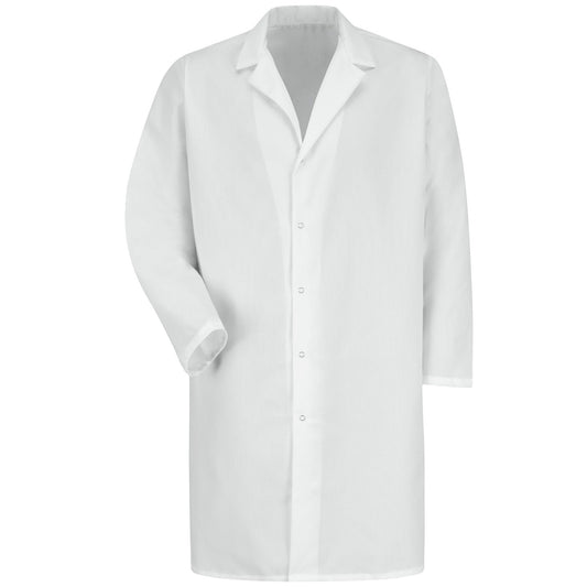 White Lab Coat - Red Kap - Pocketless Design