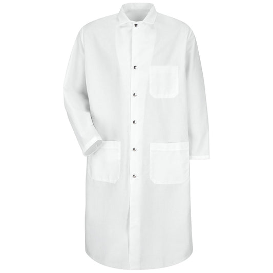 White Butcher Coat - Red Kap - Durable Spun Polyester