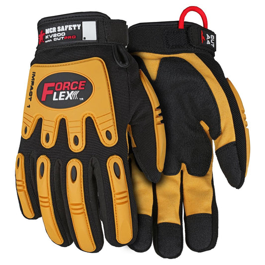 TPR Padding on Back Gloves - MCR Safety - Kevlar Lined