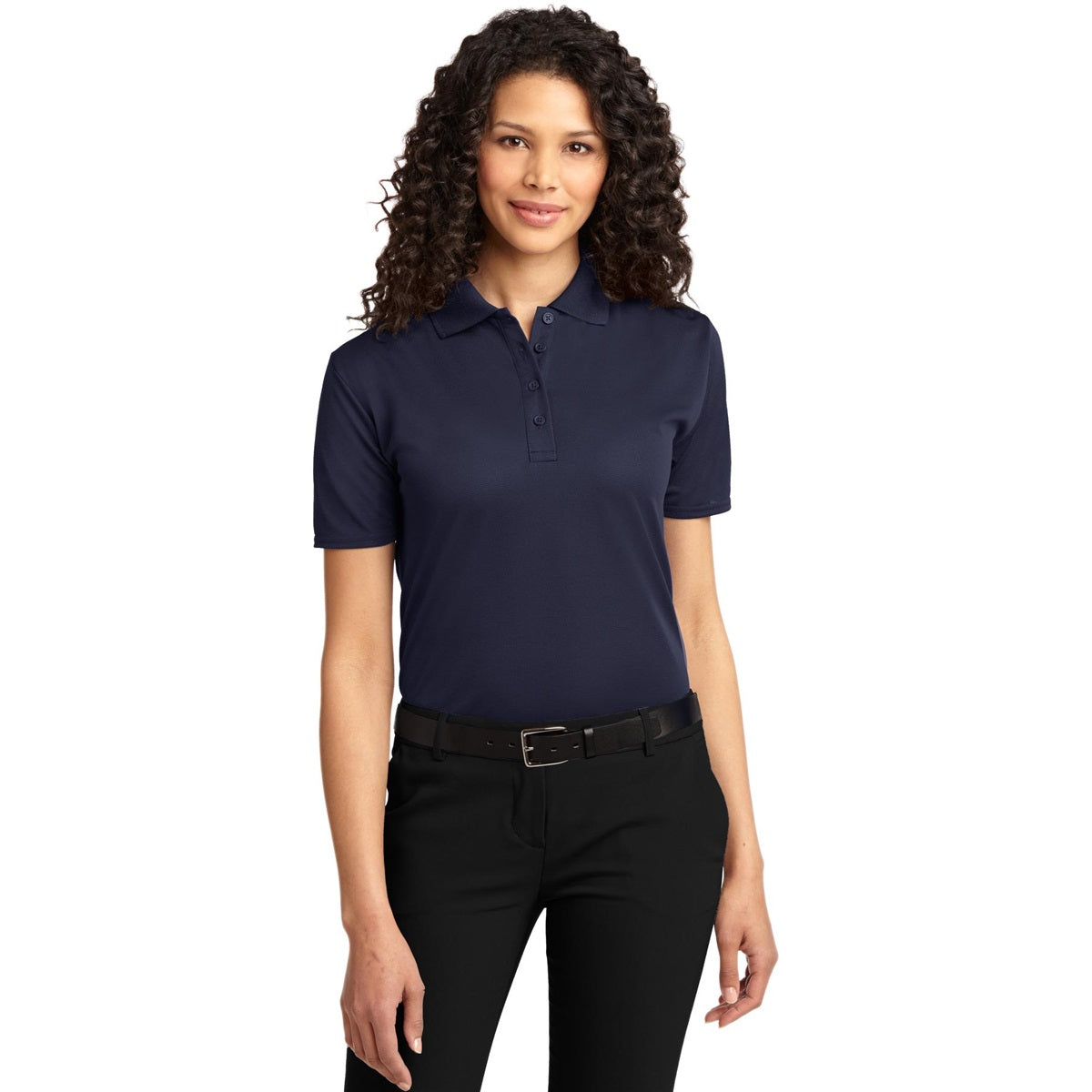 Black Polo Shirt - Port Authority - Comfortable Fabric