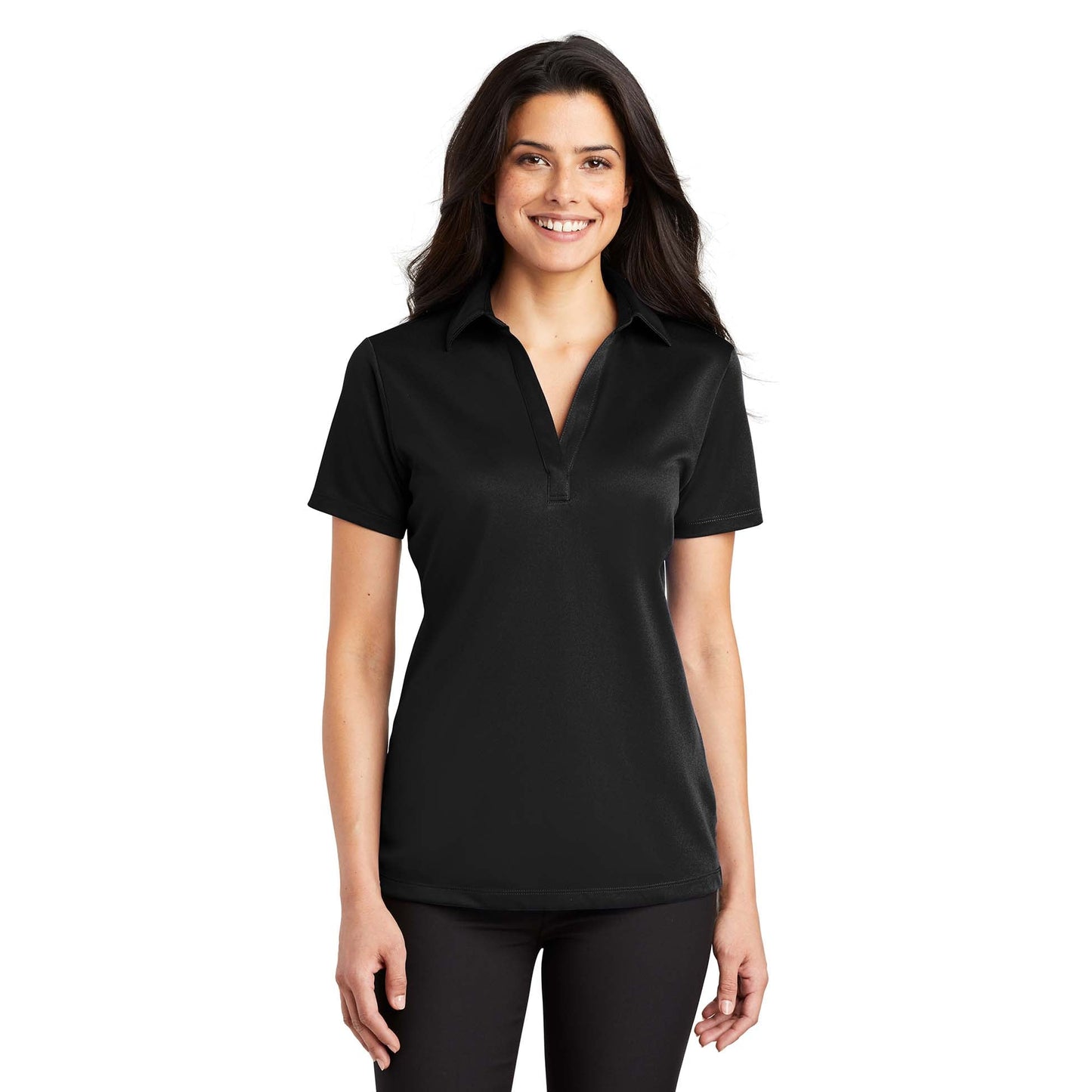Black Polo Shirt - Port Authority - Performance Fabric