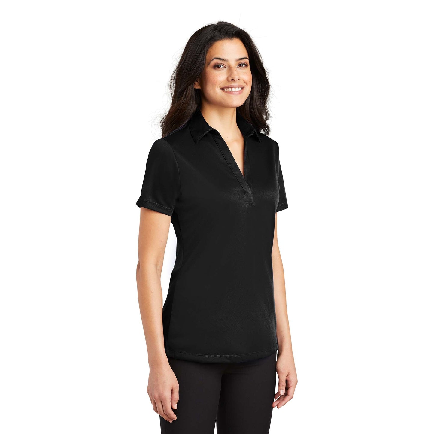 Black Polo Shirt - Port Authority - Performance Fabric