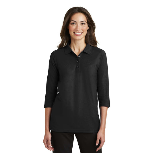 Black Polo Shirt - Port Authority - Soft Touch Fabric