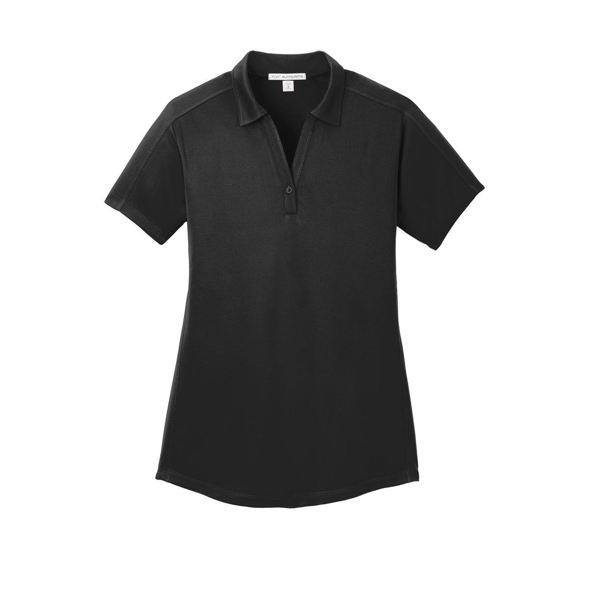 Black Polo Shirt - Port Authority - Stylish Jacquard