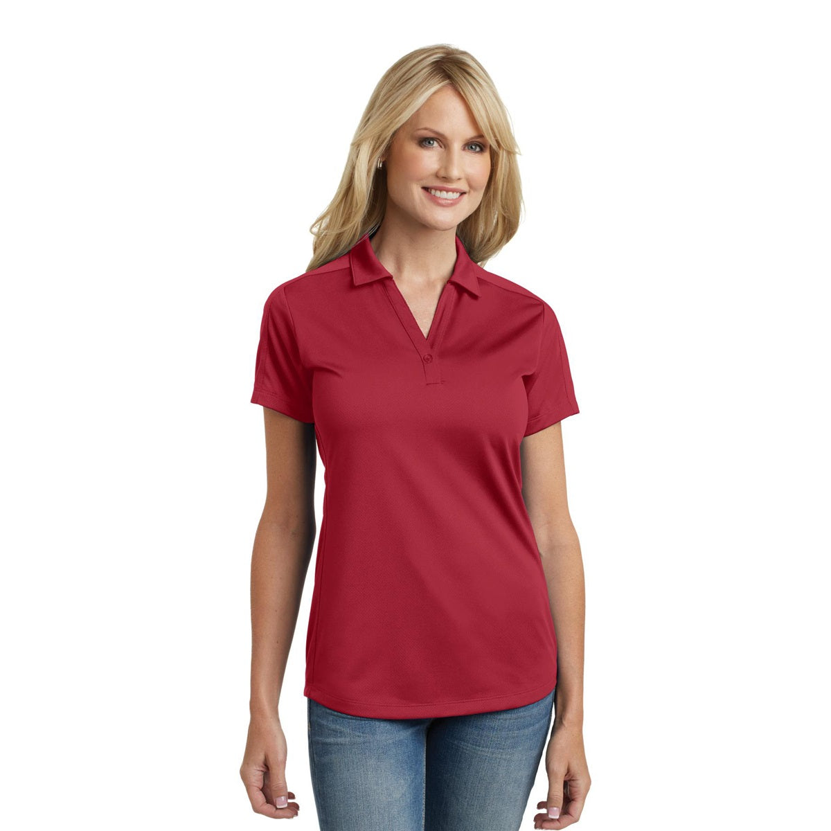 Black Polo Shirt - Port Authority - Stylish Jacquard