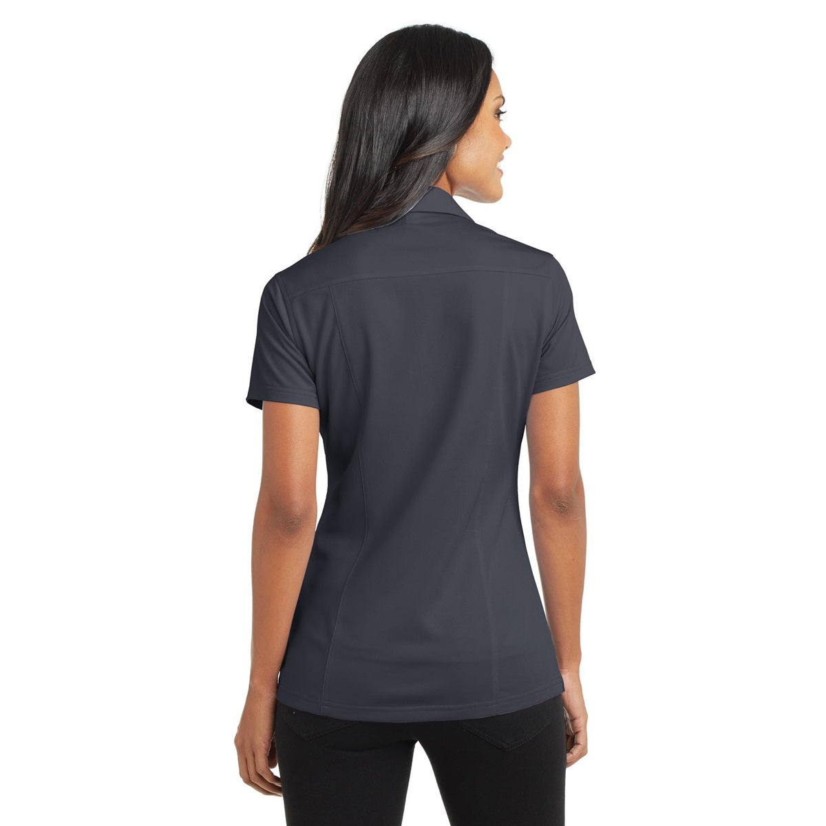 Battleship Grey Polo - Port Authority - Moisture Wicking