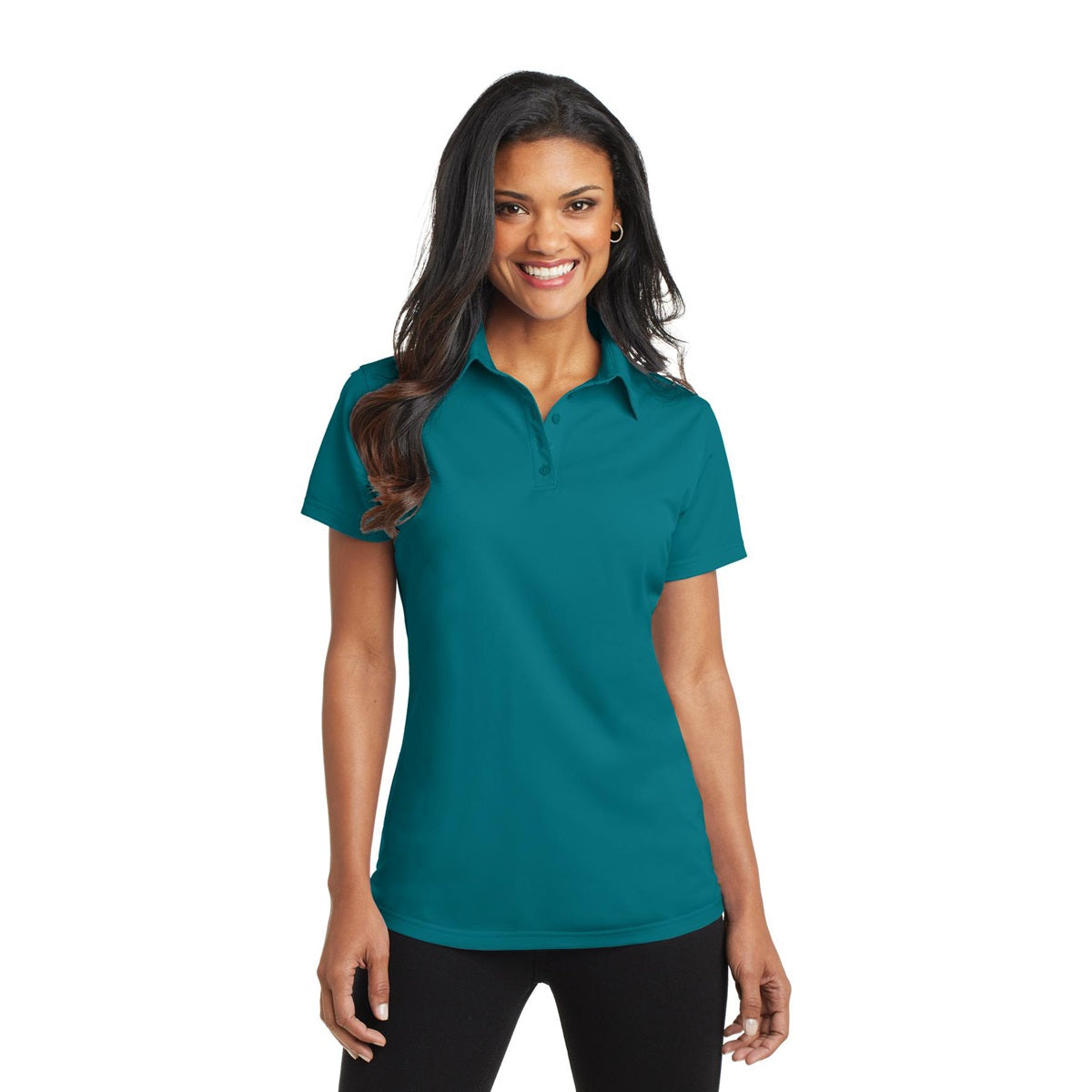 Battleship Grey Polo - Port Authority - Moisture Wicking