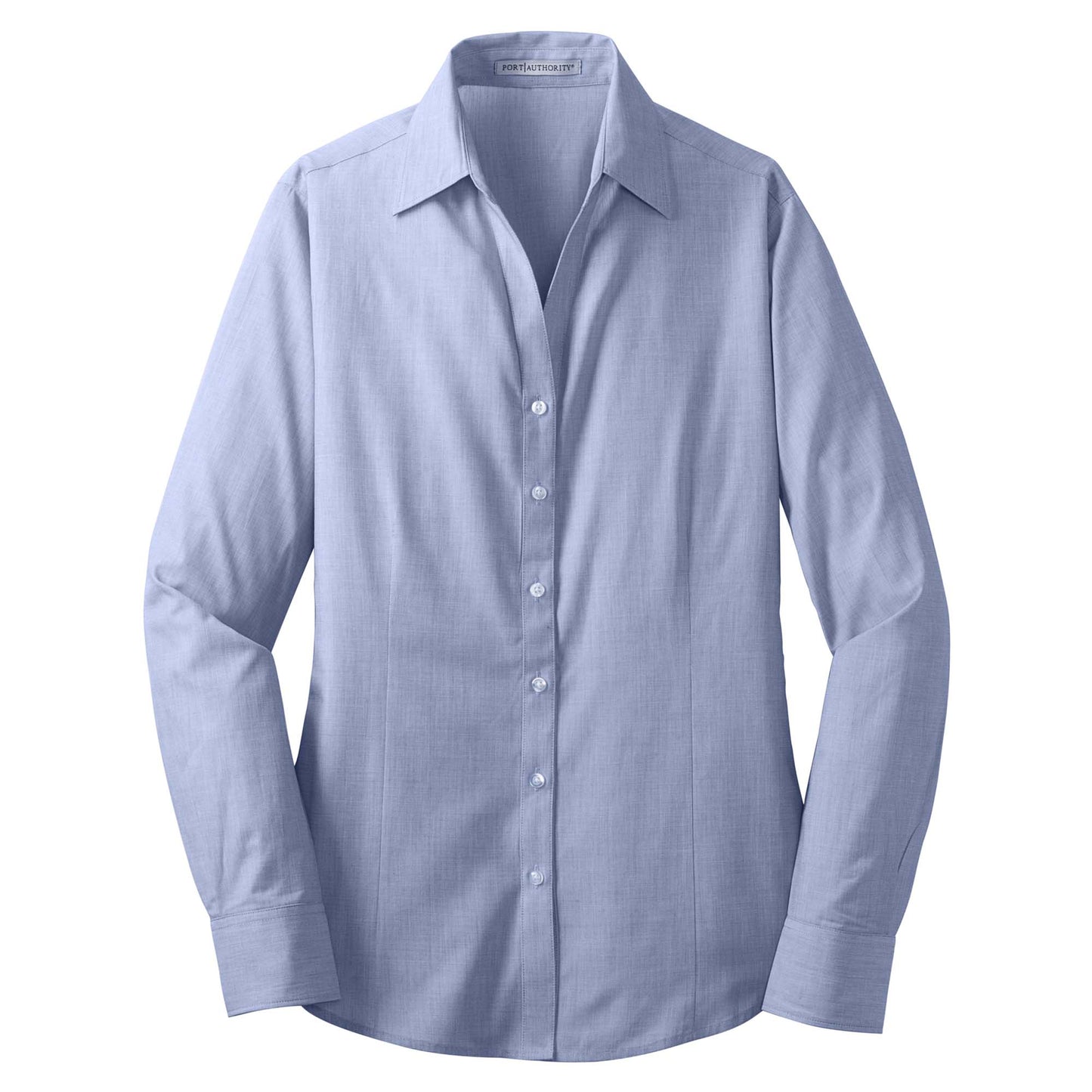 Chambray Blue Button Up Shirt - Port Authority - Comfortable