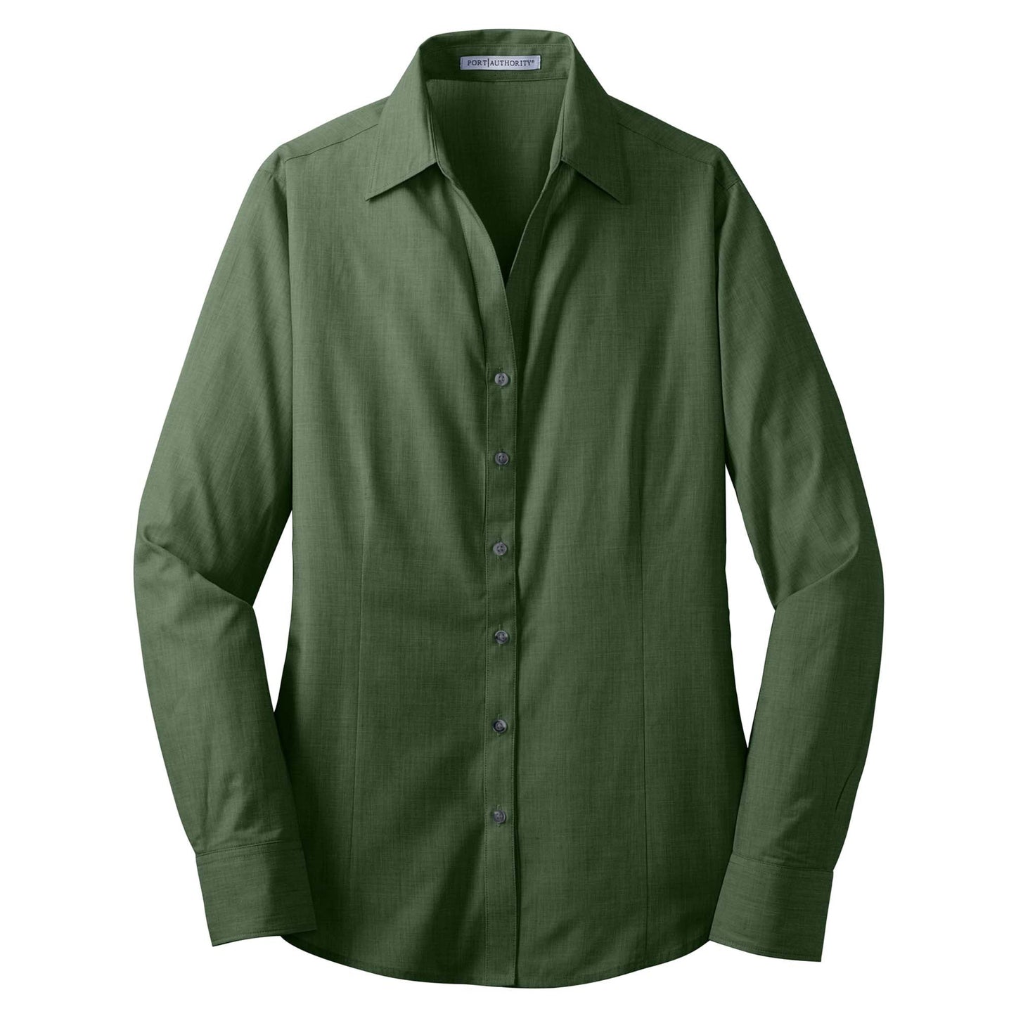 Chambray Blue Button Up Shirt - Port Authority - Comfortable