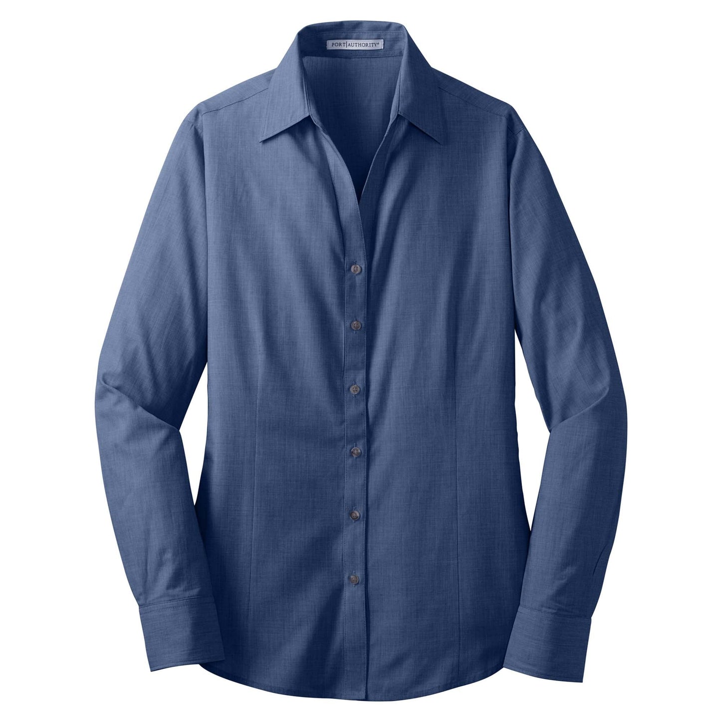 Chambray Blue Button Up Shirt - Port Authority - Comfortable