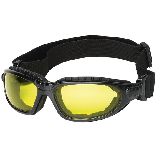 Amber Lens Goggles - Liberty Safety - Foam Lined Design