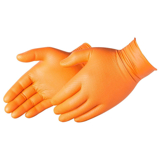 Orange Disposable Gloves - Liberty Safety - Durable Nitrile