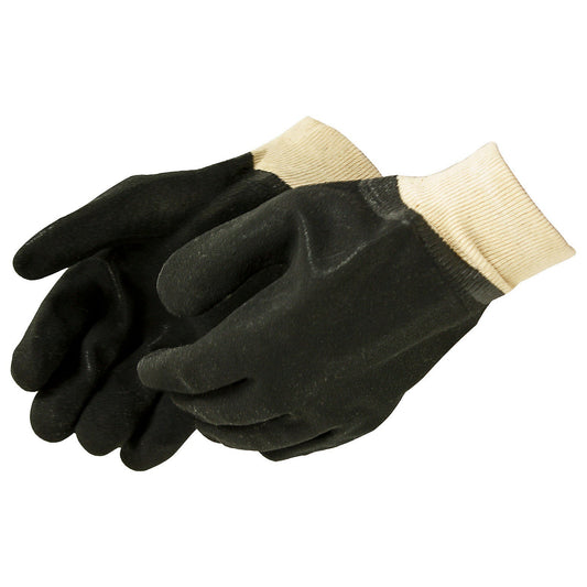 Black Rubber Gloves - Liberty Safety - PVC Coated