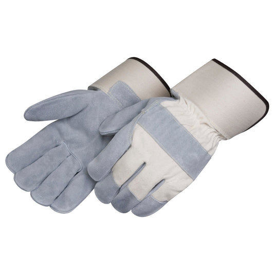 Gray Leather Gloves - Liberty Safety - Full Feature Design