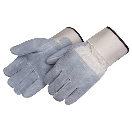 Gray Leather Gloves - Liberty Safety - Durable Sewn Design