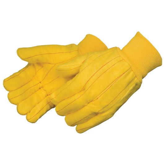 Yellow Cotton Gloves - Liberty Safety - Knit Wrist Protection