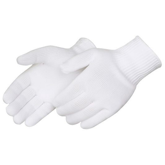 White String Knit Gloves - Liberty Safety - Nylon Material