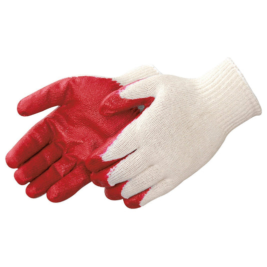 White String Knit Gloves - Liberty Safety - Latex Coated