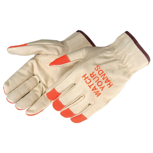 Tan Leather Gloves - Liberty Safety - Grain Pigskin