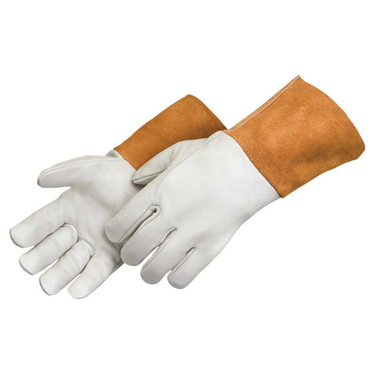 White Leather Gloves - Liberty Safety - Durable Cowhide