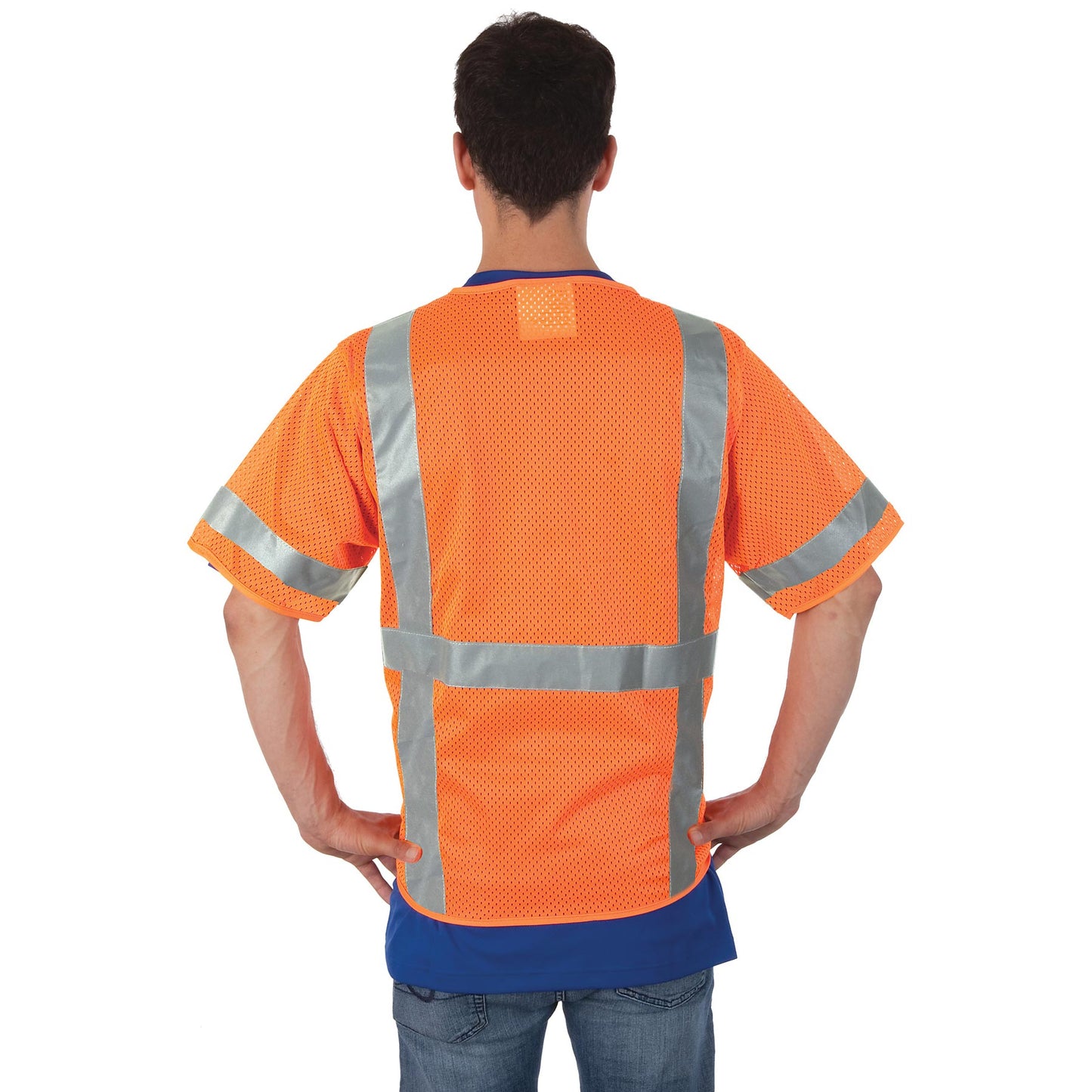 Orange Safety Vest - Liberty Safety - Fluorescent Polyester