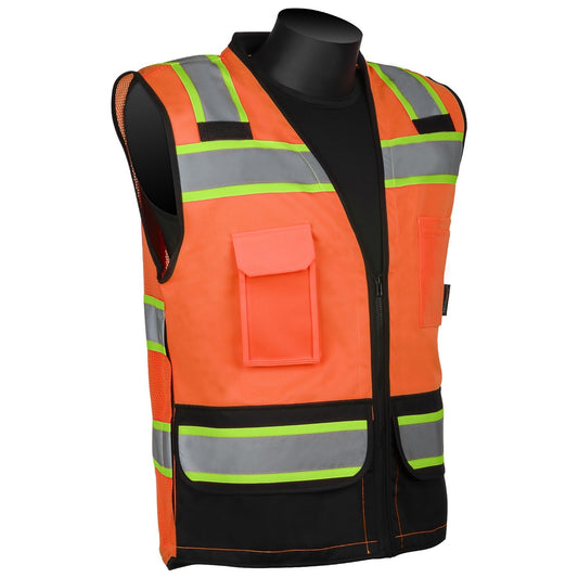 Orange Safety Vest - Liberty Safety - Breathable Mesh
