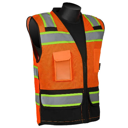 Orange Safety Vest - Liberty Safety - Reflective Mesh
