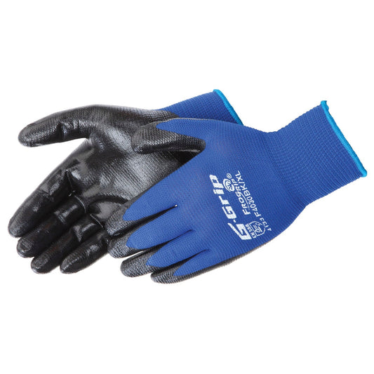 Blue String Knit Gloves - Liberty Safety - Nitrile Coated