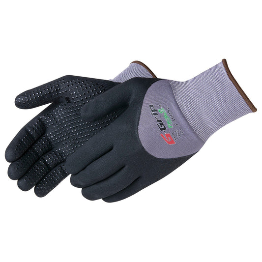 Gray Knit Gloves - Liberty Safety - Microfoam Coated