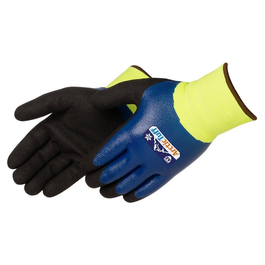 Yellow/Lime/Blue String Knit Gloves - Liberty Safety - Durable Grip