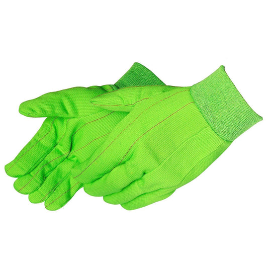 Green Cotton Gloves - Liberty Safety - Double Palm Work