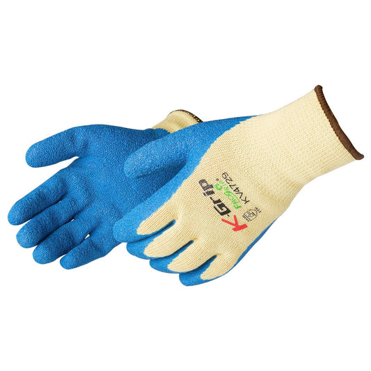 Yellow/Blue String Knit Gloves - Liberty Safety - Durable Design