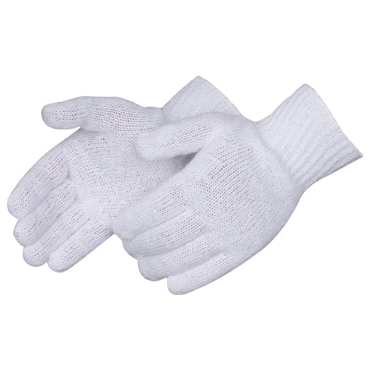 White String Knit Gloves - Liberty Safety - Reversible Knit