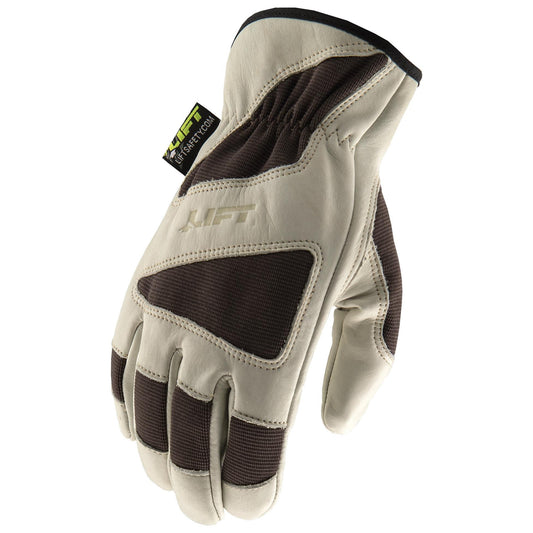 Tan/Black Leather Gloves - LIFT Safety - Comfortable Fit