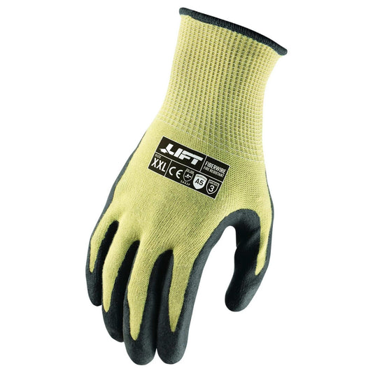 Yellow String Knit Gloves - LIFT Safety - Fiberwire A5