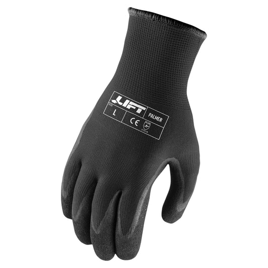 Black String Knit Gloves - LIFT Safety - Strong Grip