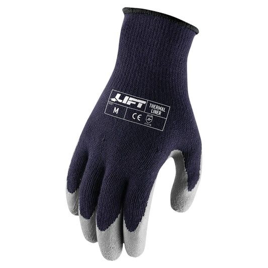 Blue String Knit Gloves - LIFT Safety - Thermal Latex Grip