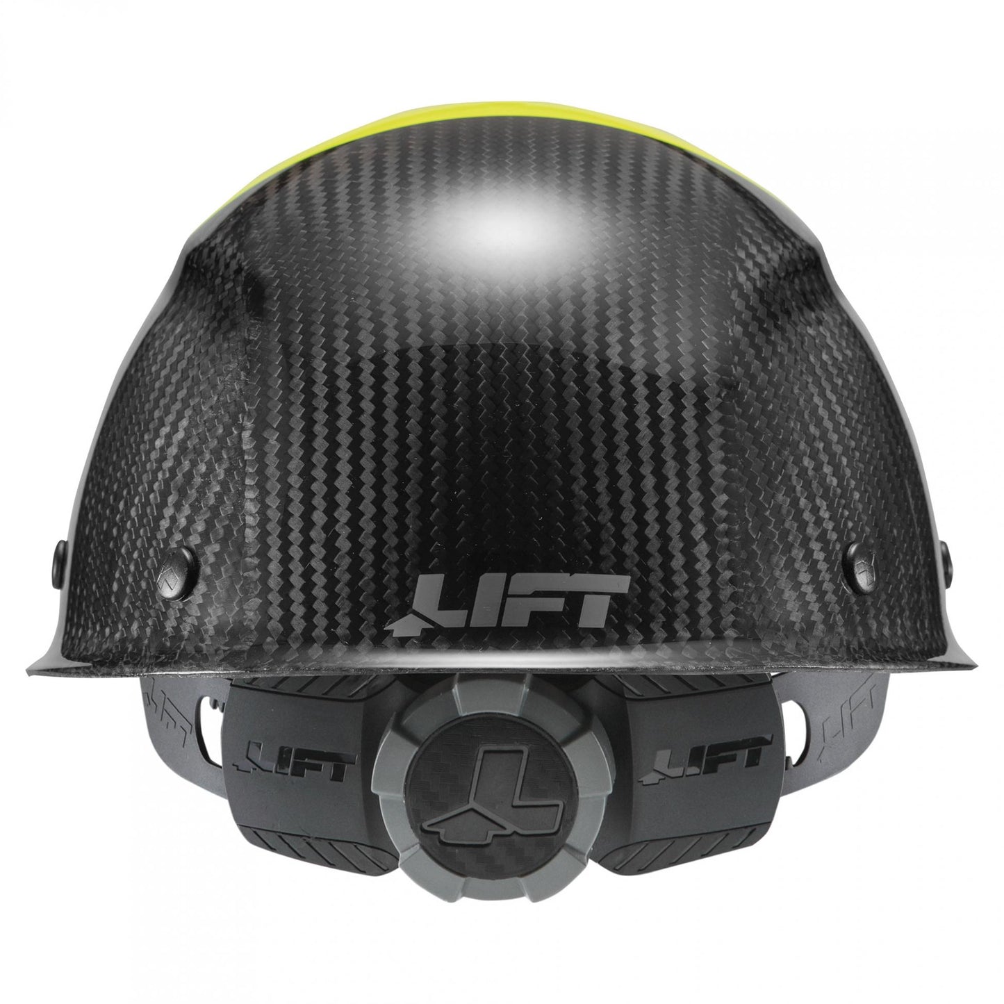 Hi-Viz Yellow Lime Hard Hats - LIFT Safety - Carbon Fiber
