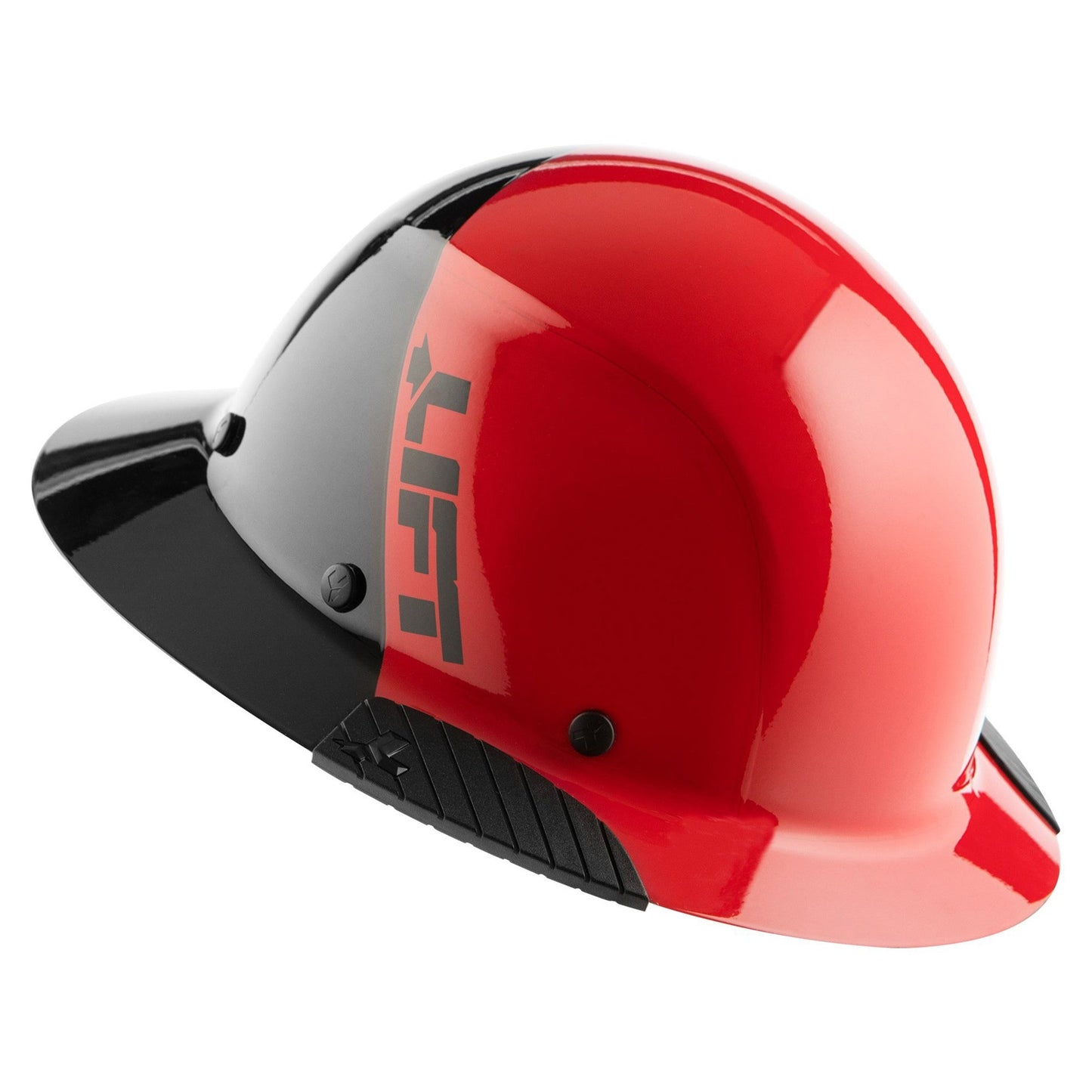 Gloss Red/Black Hard Hats - LIFT Safety - Full Brim