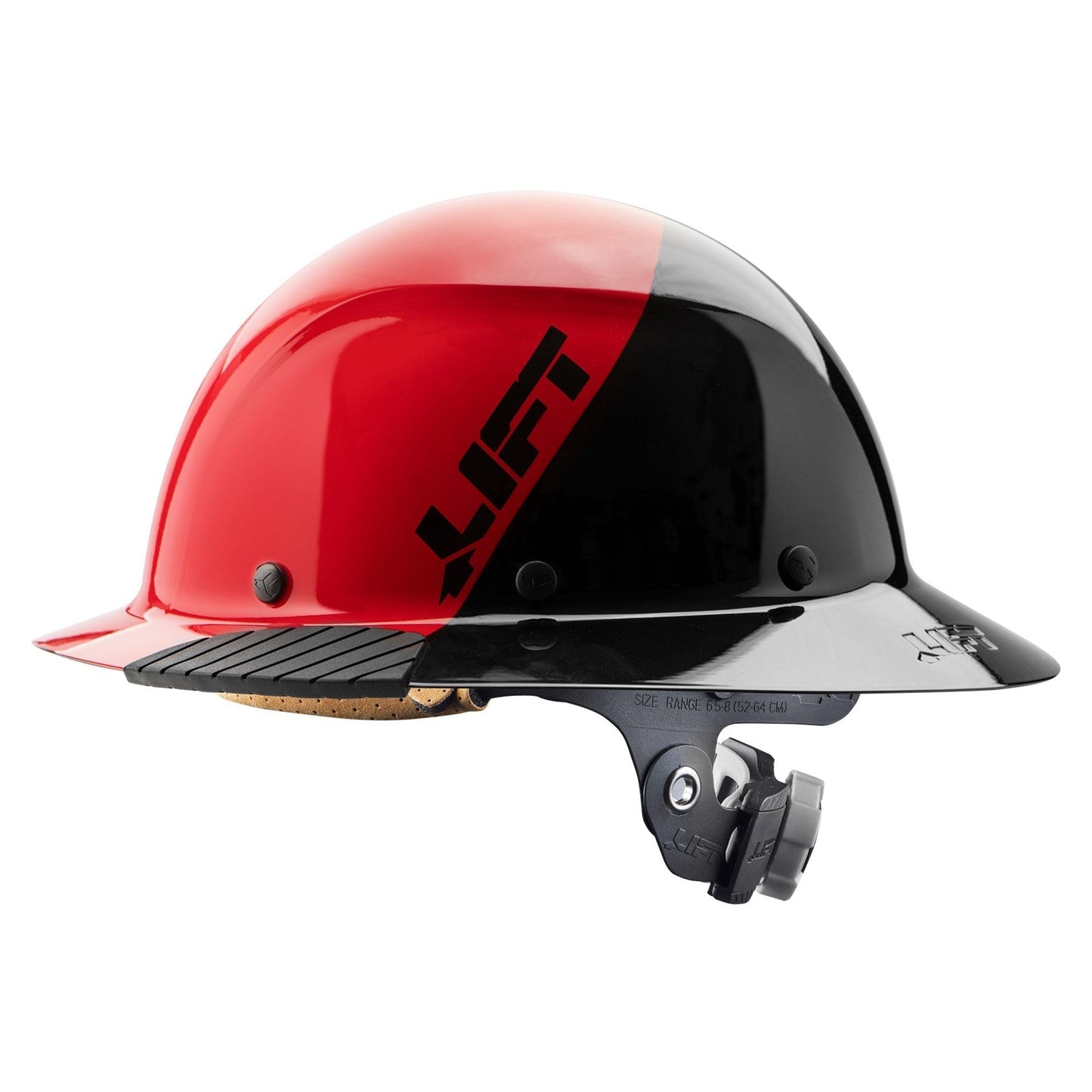 Gloss Red/Black Hard Hats - LIFT Safety - Full Brim