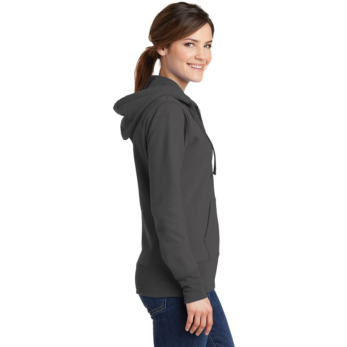 Charcoal Fleece Sweatshirt - Port & Company - Soft Fabric